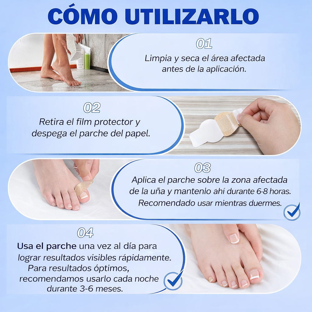 Parches Eilirah para la renovación de uñas contra hongos