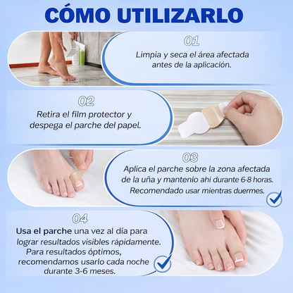 Parches Eilirah para la renovación de uñas contra hongos